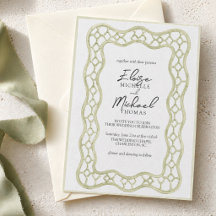 Boda con enrejado francés en verde salvia