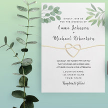 Boda con escritura elegante de eucalipto moderno
