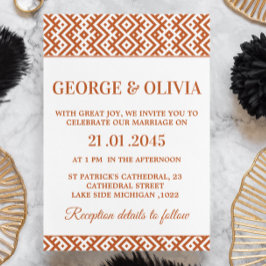 Invitación Boda con Estampado Africano