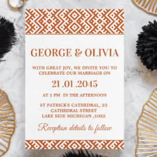 Invitación Boda con Estampado Africano