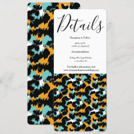 Invitación Boda con estampado animal de salpicaduras felinas
