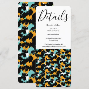 Invitación Boda con estampado animal de salpicaduras felinas