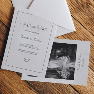Invitación Boda con Estilo y Dinero Antiguo Foto de Salvar la