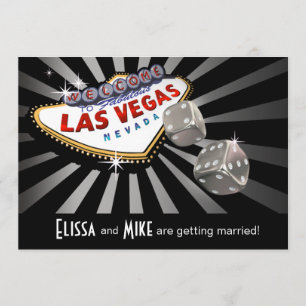 Invitación Boda con explosión de estrellas de Las Vegas plate