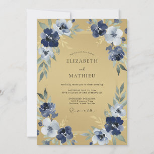Invitación Boda con Florecimiento Botánico de la Marina