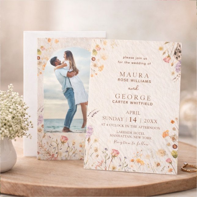 Invitación Boda con flores silvestres (Subido por el creador)