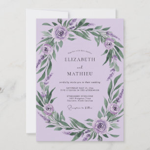 Invitación Boda con follaje frondoso de orquídea