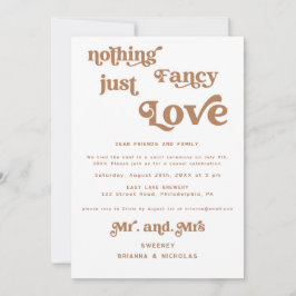 Invitación Boda con Foto de Elopement Retro Terracota