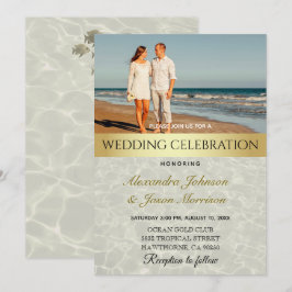 Invitación Boda con Foto de Playa