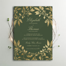 Boda con guión elegante de follaje forestal botáni