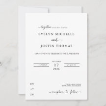 Boda con guión minimalista