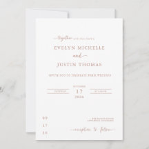 Boda con guión minimalista