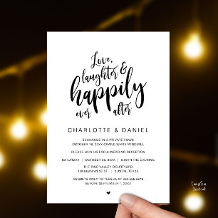 Invitación Boda con guión rústico moderno Felices para siempr