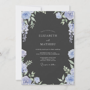 Invitación Boda con Hojas de Caracol de Carbón