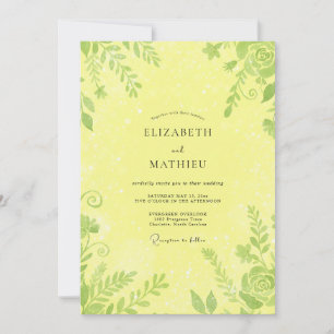 Invitación Boda con Hojas de Chartreuse de Limón
