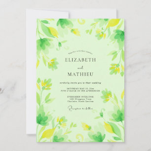Invitación Boda con Hojas de Lima y Limón