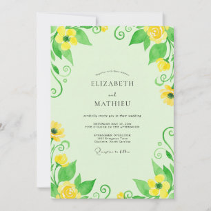 Invitación Boda con Hojas de Lima y Limón