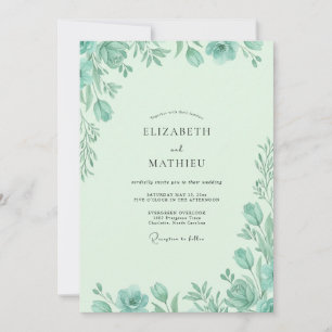 Invitación Boda con Hojas de Menta