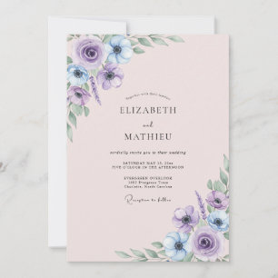 Invitación Boda con Hojas de Orquídea Champagne