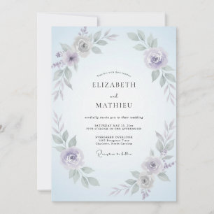 Invitación Boda con Hojas de Vinca Costera