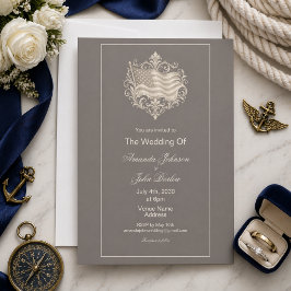 Invitación Boda con Honores Militares de la Bandera Americana