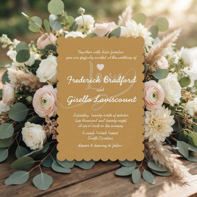 Invitación Boda con letra manuscrita elegante (Subido por el creador)