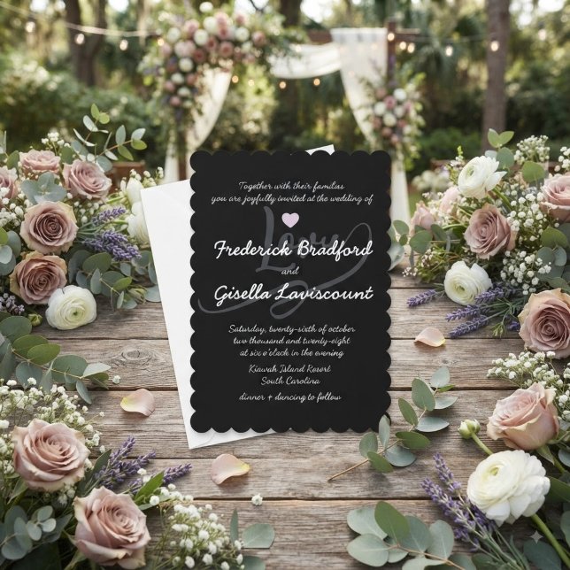 Invitación Boda con letra manuscrita elegante (Subido por el creador)