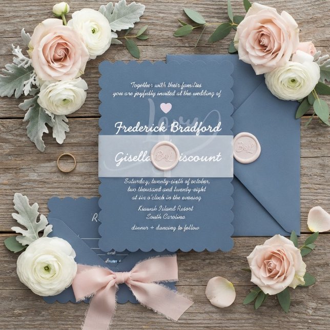 Invitación Boda con letra manuscrita elegante (Subido por el creador)