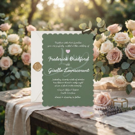 Invitación Boda con letra manuscrita elegante