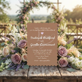 Invitación Boda con letra manuscrita elegante