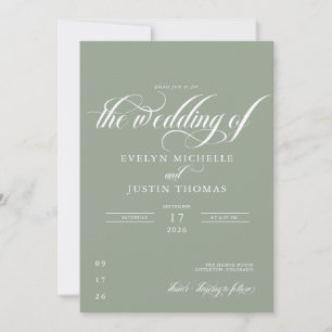 Invitación Boda con letra minúscula