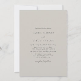 Invitación Boda con letra script gris pastel