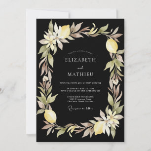 Invitación Boda con limón negro y salvia cítrica
