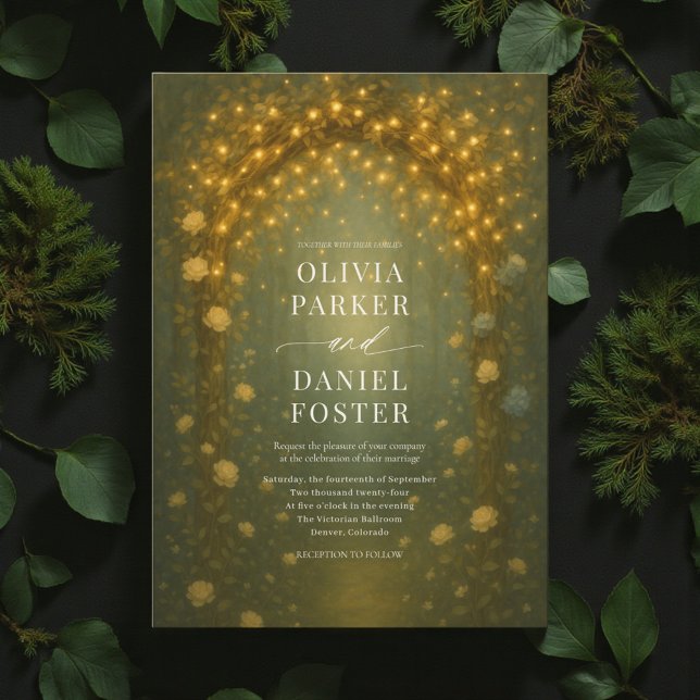 Invitación Boda con Luces de Hadas en el Bosque Encantado (Subido por el creador)