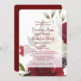 Invitación Boda con marco de invierno Mistletoe Manor Waterco