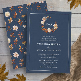 Invitación Boda con monograma de la marina