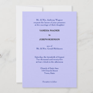 Invitación Boda con Monograma de Periwinkle Bonito