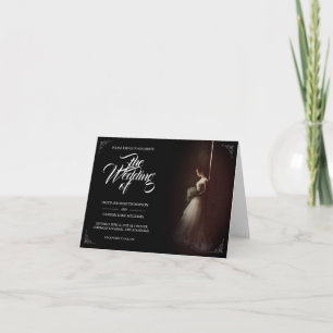 invitación boda con novia de pie - Clásico
