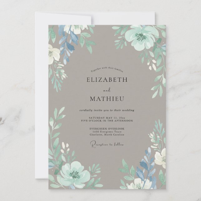 Invitación Boda con Pétalo de Acenoria Tostada (Anverso)