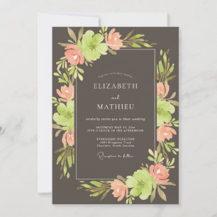 Invitación Boda con Pétalo de Albaricoque Carboncillo