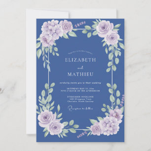 Invitación Boda con Pétalo de Lavanda y Aciano