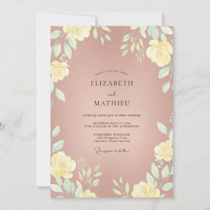 Invitación Boda con Pétalo de Mantequilla Malva Polvorienta