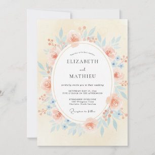 Invitación Boda con Pétalo de Naranja Quemada