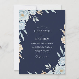 Invitación Boda con Pétalo de Polvo de Medianoche