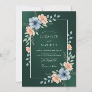 Invitación Boda con Pétalo de Vinca Forestal