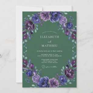Invitación Boda con Pétalo de Violeta Amatista