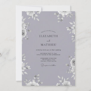 Invitación Boda con Pétalo de Violeta Silenciada