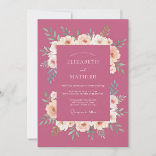 Invitación Boda con Pétalo Polvoriento de Fruta
