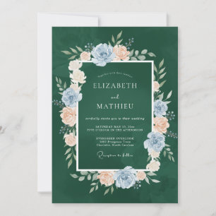 Invitación Boda con Pétalos de Acero Cazador