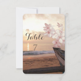 Invitación Boda con puesta de sol en la playa,Tarjeta de mesa